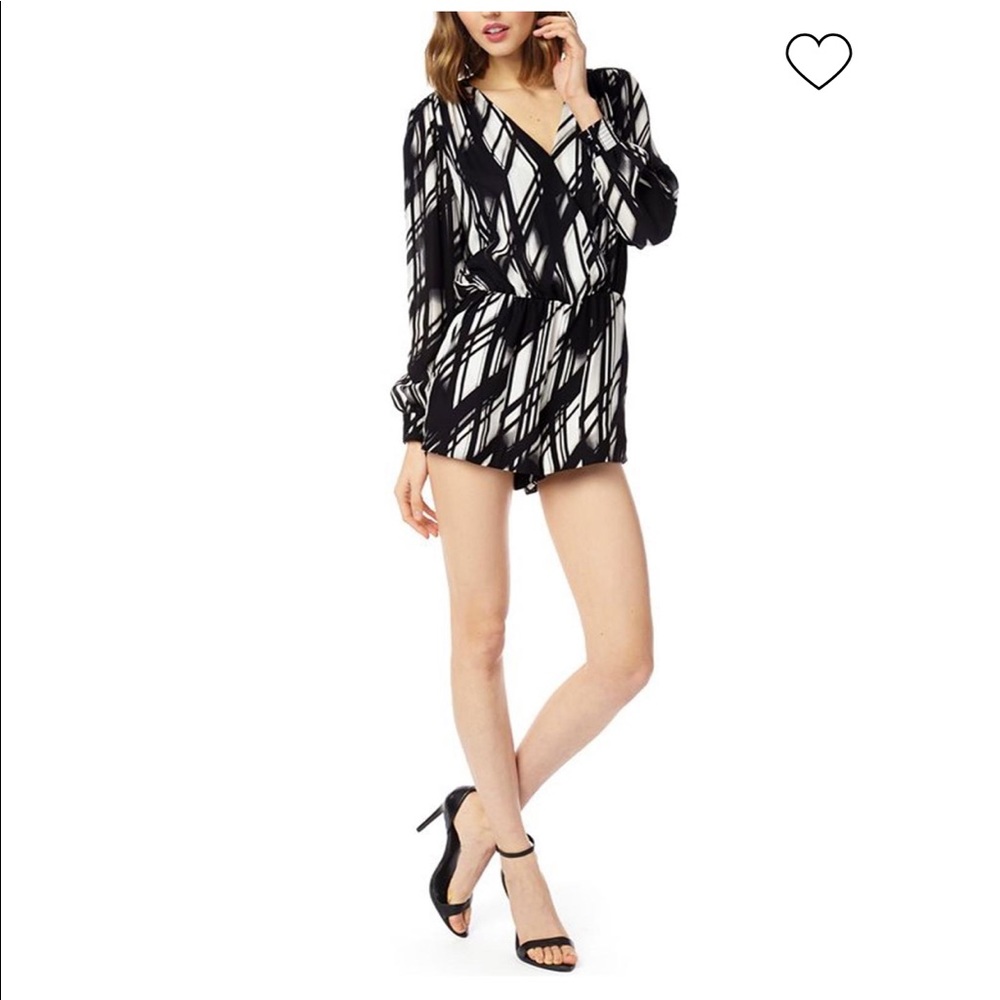Parker black and white romper